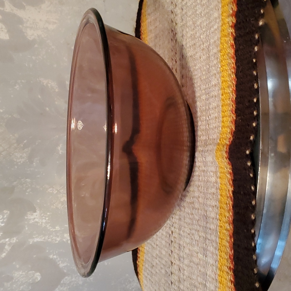 Vintage Pyrex Corning cranberry bowl
